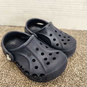Crocs Casual Waterproof  Clogs Shoes Childrens Size  7 Navy Blue
